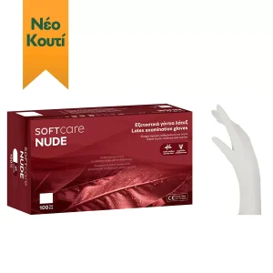 Γάντια Latex Soft Care NUDE χωρίς πούδρα - λευκά